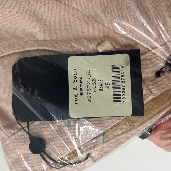 NWT Rag & Bone High Waisted Straight Jeans In Rose Pink MSRP $225 Size: 25 - Picture 5 of 5